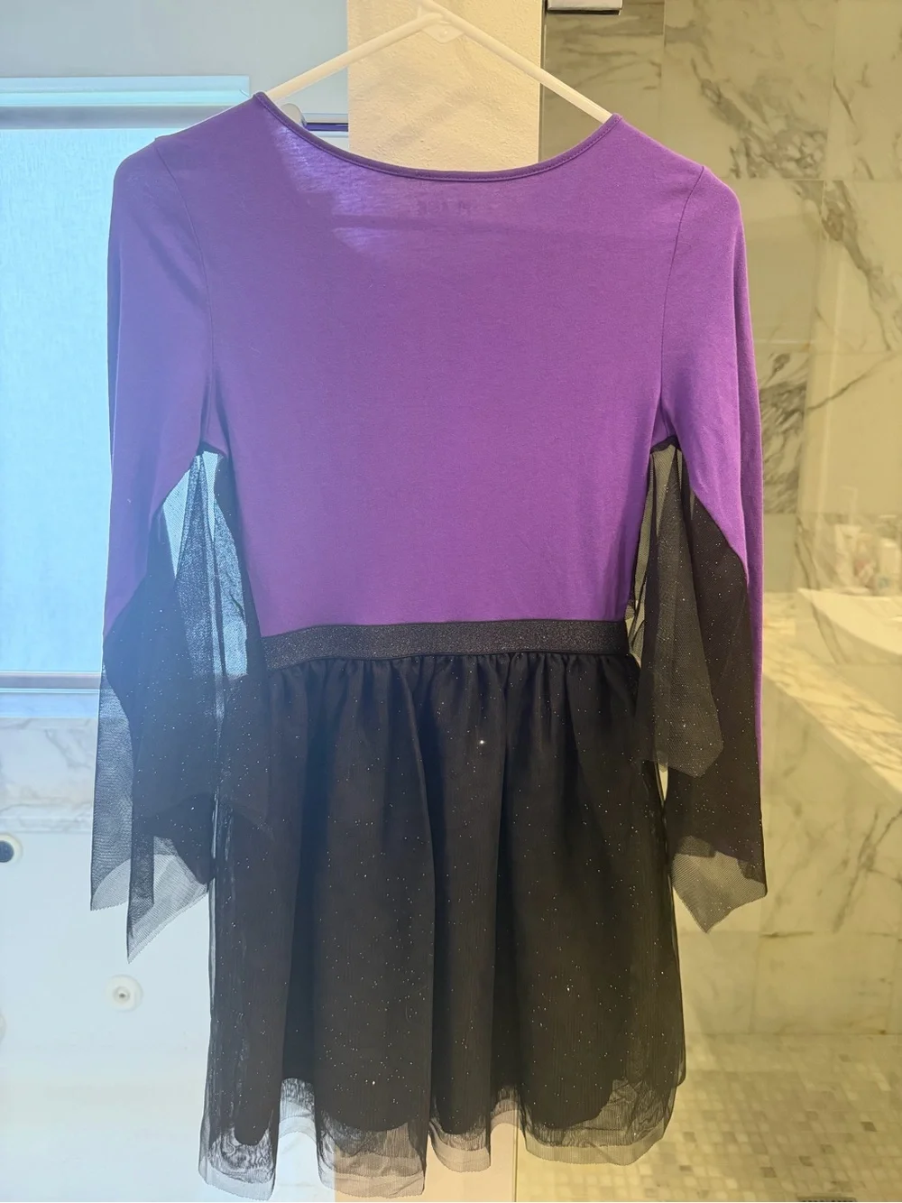 The Children's Place Purple & Black Sequin Bat Dress